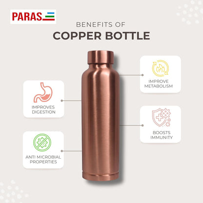 Copper Bottle - Smooth (1 litre)