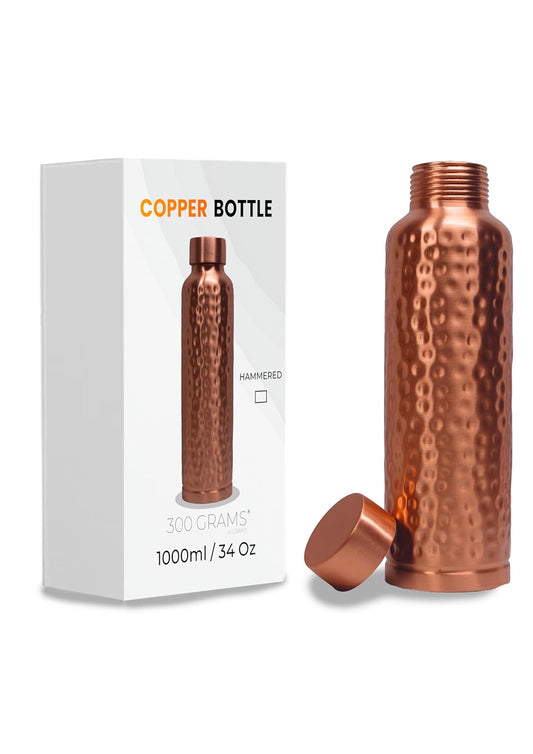 Copper Bottle - Hammered (1 litre)