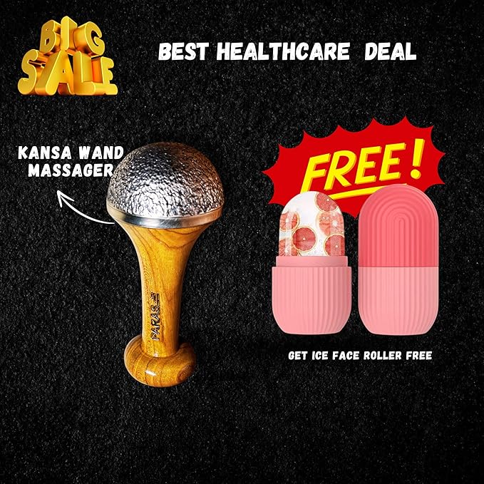 PARAS Ultimate Combo: Kansa Wand Massager & Silicon Ice Roller